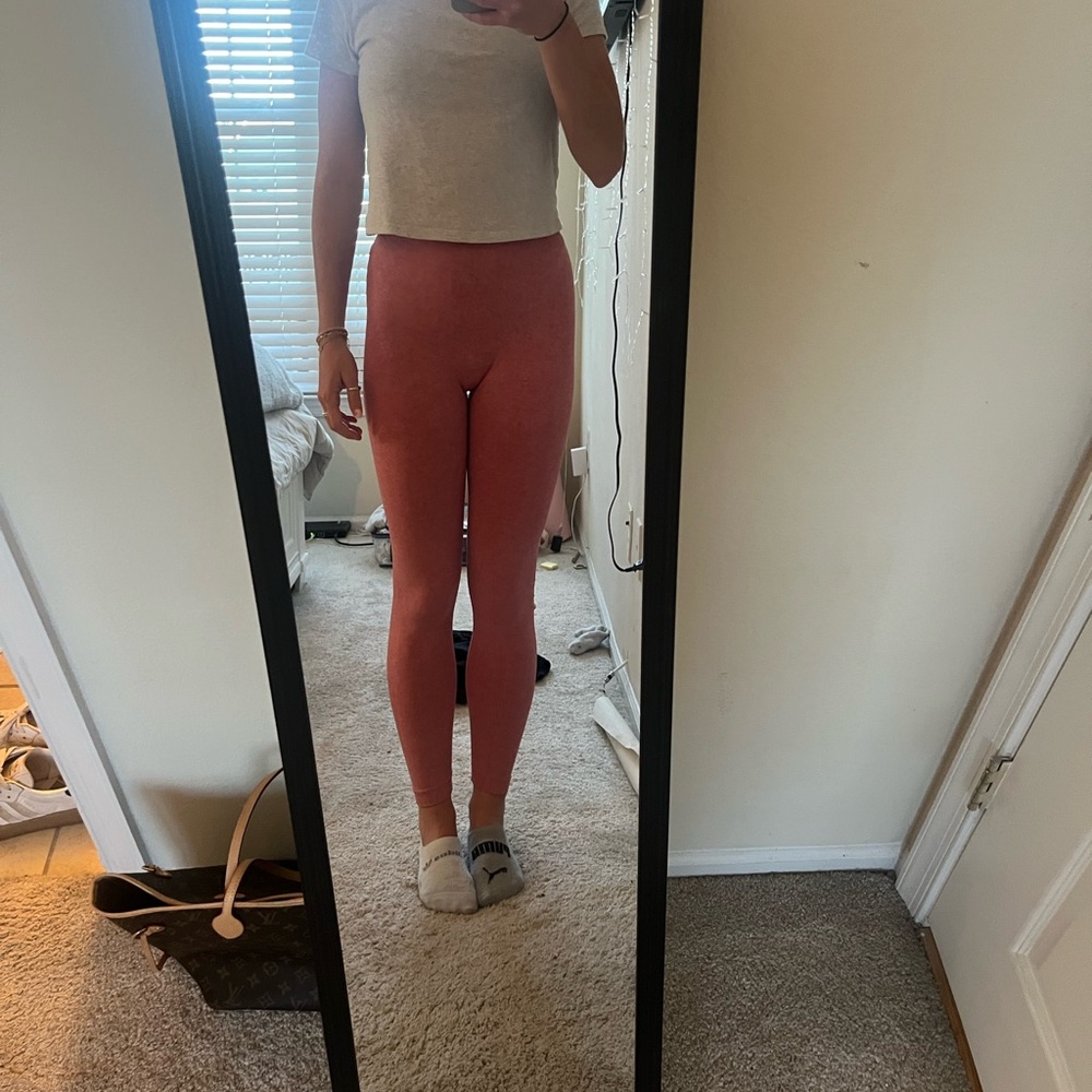 Pink High-Waisted Leggings